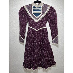 Gunne Sax Jeunes Filled by Jessica Youth Dress Vintage Girls Prairie MINT 1D